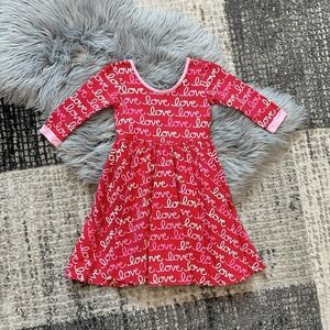 Eleanor Rose Girls‎ "LOVE" 3/4 Sleeve Joy Dress Size 7-8